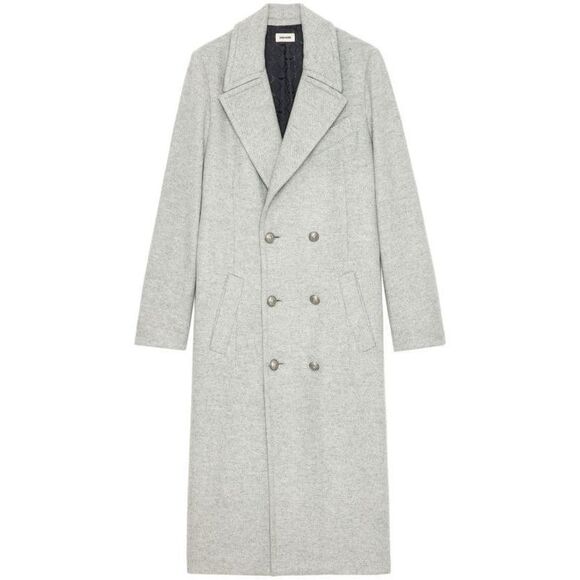Zadig & Voltaire Jackets & Blazers - Zadig & Voltaire Mulan Double Breasted Grey Coat Size S New